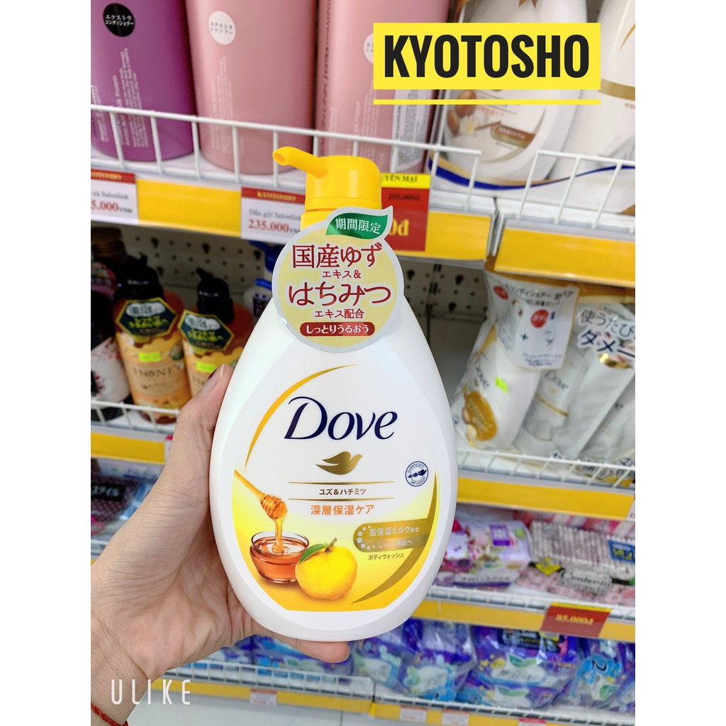 Sữa Tắm Dove HƯƠNG CAM chanh, mật ong 500ML Nội Địa Nhật