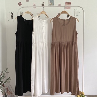 [XẢ LỖ] Đầm xoè tay cọc dáng dài basic