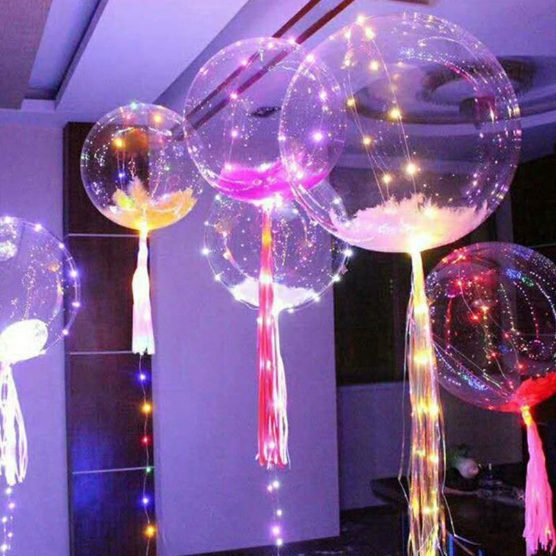 Bong Bóng Trong Suốt Có Đèn Led Phát Sáng Trang Trí Giáng Sinh