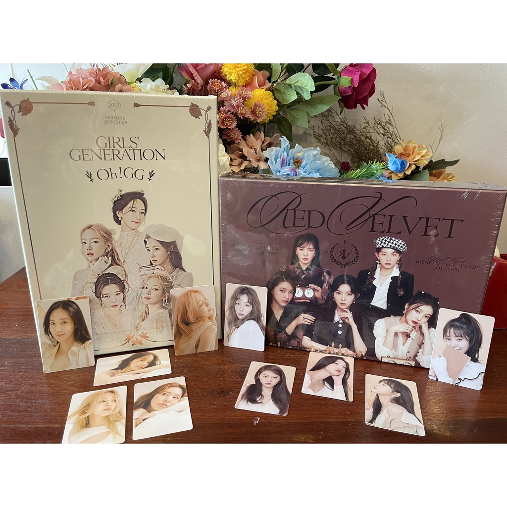 Ảnh season greetings 2022 photocard SNSD Red Velvet Oh!gg album SMCU Winter Queendom Lil Touch Festival Finale