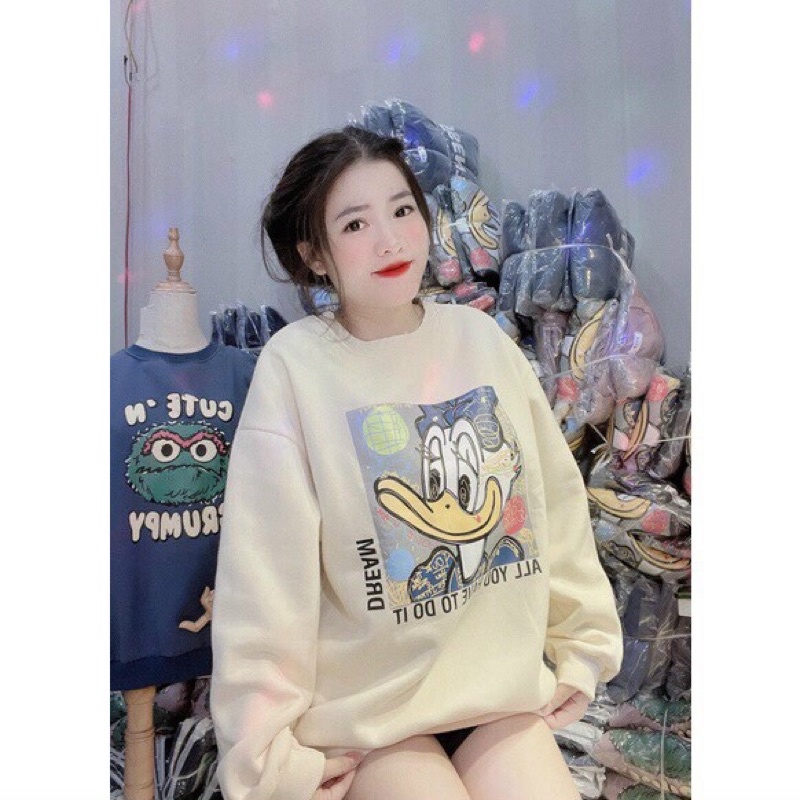 [SIÊU HÓT]  Áo Sweater NEBRASKA, Áo Nỉ Unisex Tay Bồng