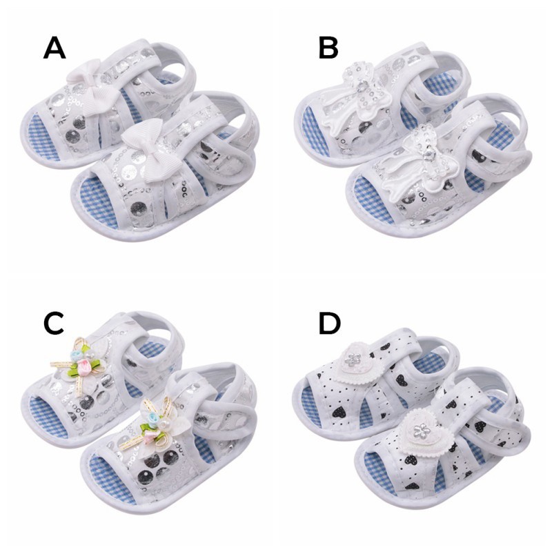Giày sandals đính nơ đáng yêu cho bé