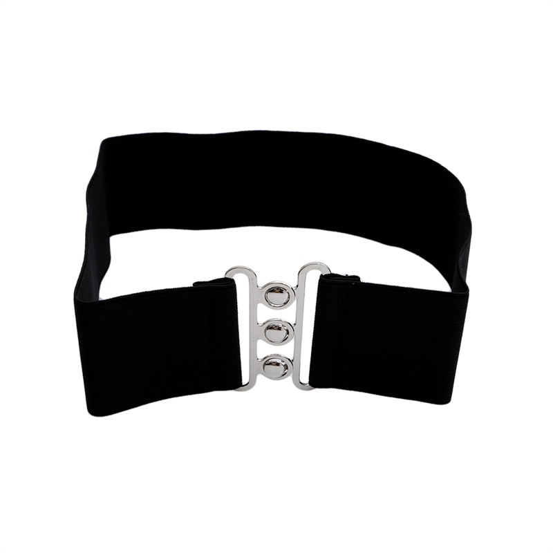 Thắt Lưng Thun Co Dãn Khóa Kim Loại Kiểu Dáng Vintage Cho Nữ