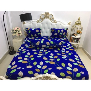 Bộ drap thun🌹FREESHIP🌹ga thun lạnh mẫu lá ( 1 ga, 3 vỏ gối)