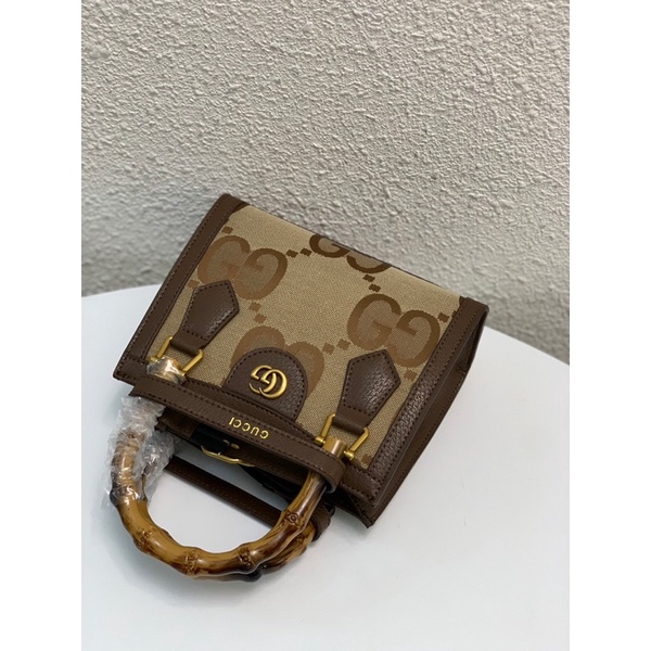 Túi xách nữ Gucci GC Diana Mini size 20 da thật cao cấp logo bản to tay cầm gỗ cao cấp