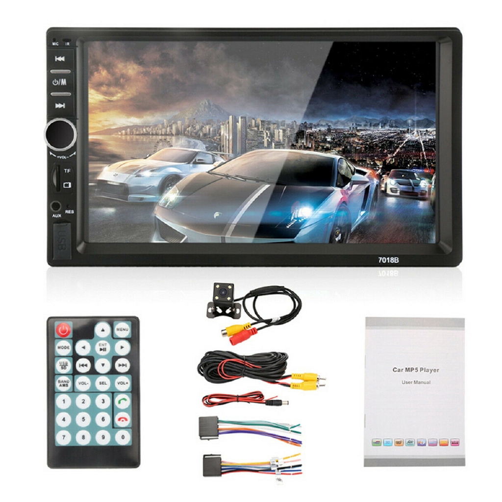 7018B 5th 7 '' Bluetooth 2Din Ô tô stereo Radio HD Màn hình điện dung Máy nghe nhạc MP5 có camera | BigBuy360 - bigbuy360.vn