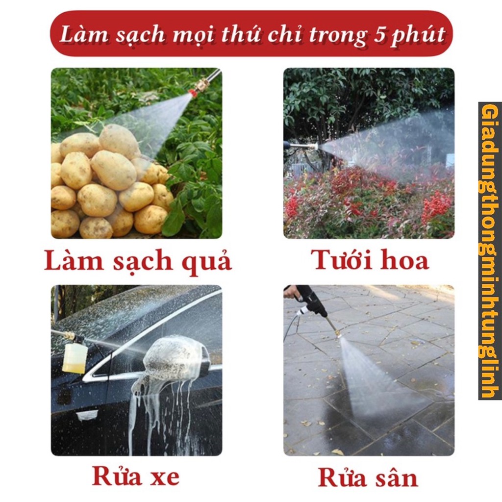 (Combo 3 Sản Phẩm) Máy tăng áp lực nước, Bơm hơi điện và Thùng nước gấp gọn - Tăng áp lực nước từ 3 đến 5 lần