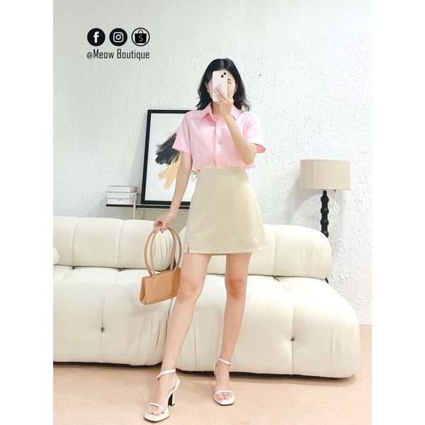 Short váy quần giả váy mini trên gối chữ A Meow Boutique