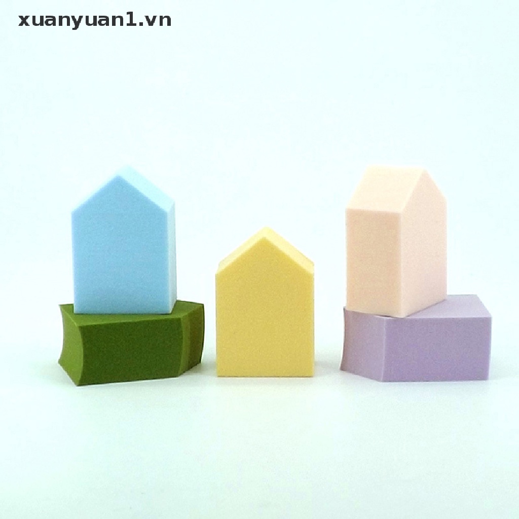 Set 6 Mút Trang Điểm Hình Ngôi Nhà Tiện Dụng