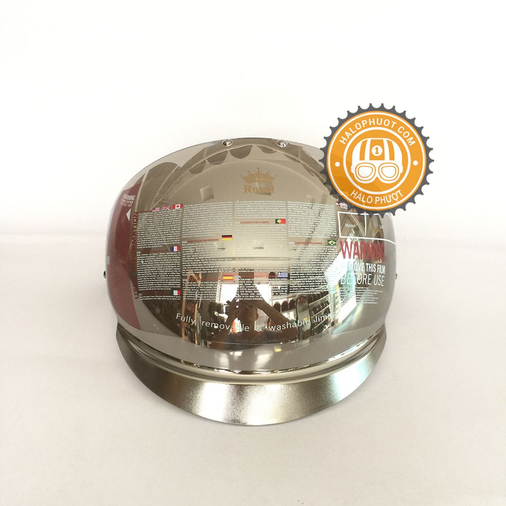 Kính Tráng Gương thay cho nón bảo hiểm Royal M139 kính âm