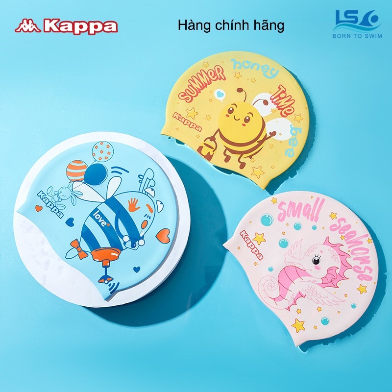 Mũ bơi Kappa chính hãng trẻ em 3 đến 8 tuổi bé trai bé gái