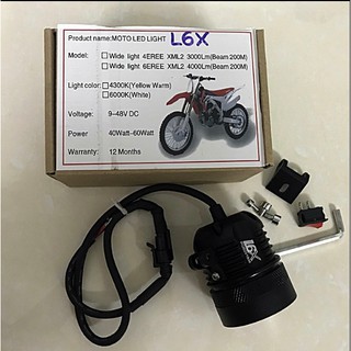 Đèn Trợ Sáng L6X tặng kèm công tắc