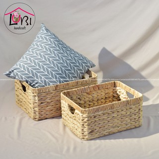 - Sọt đựng đồ lục bình hình chữ nhật bo góc - đẹp, sang trọng