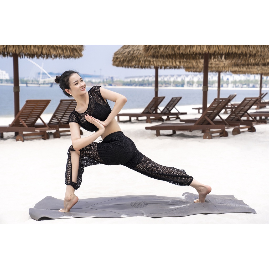 Bộ Đồ Tập Yoga Dáng Alibaba Phối Ren Dahlia Livan Sport Cao Cấp Dòng LV-PREMIUM