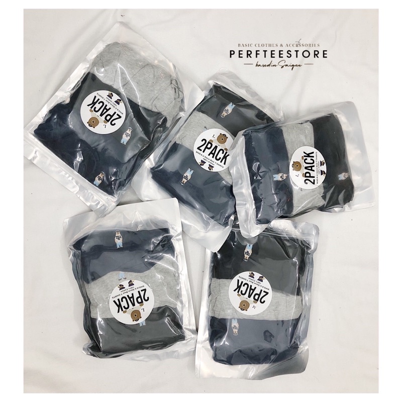Quần short thun Gấu logo thêu chất thun cotton mềm mỏng mát dành cho nữ