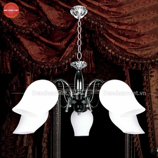 Đèn chùm (Tặng bóng sáng vàng) đèn chùm phòng khách, bếp, bàn ăn, phòng thờ...