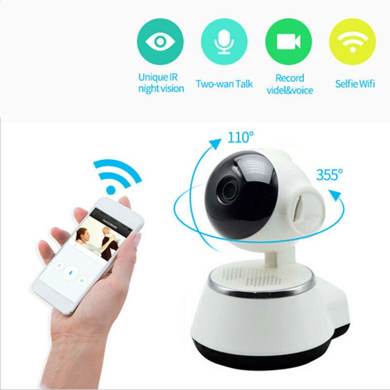Camera Wifi V380 Pro HD1080p Siêu Nét, Camera Không Dây Xoay 360 độ, Tích Hợp Microphone Ghi Âm Thanh, Đàm Thoại 2 Chiều