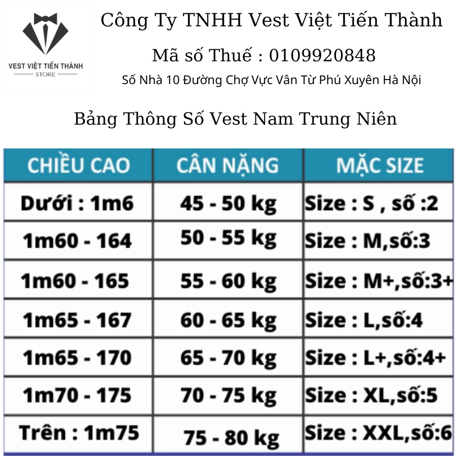 Bộ vest nam trung niên chất liệu tuýt si nhập khẩu ấn độ vest việt tiến thành