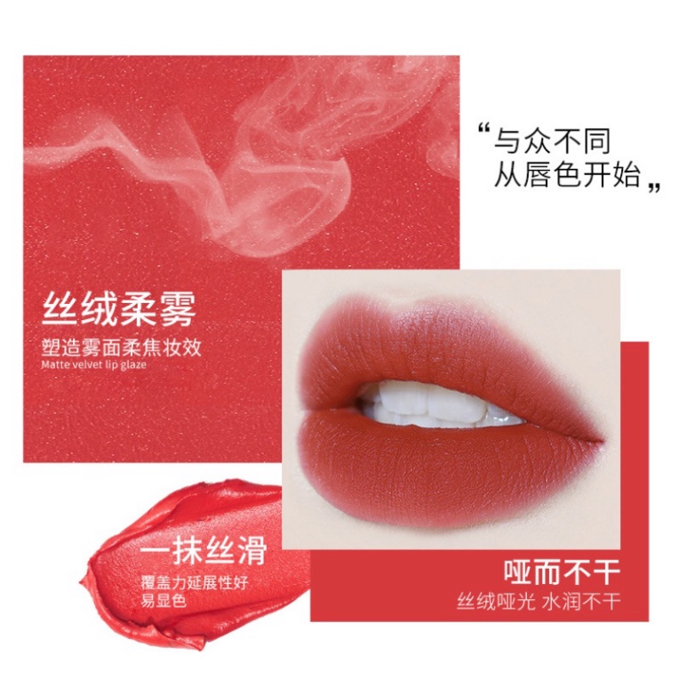 Son môi VIBELY chất nhung lì mềm mại chống thấm nước lâu trôi không dính DANA