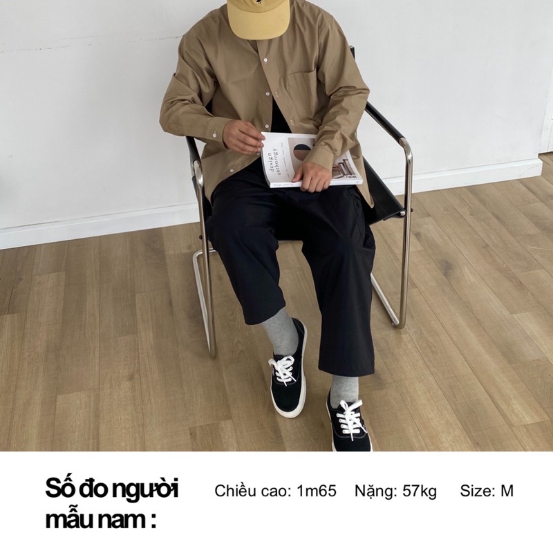 ÁO SƠ MI NAM - HEE BY OHI - Màu Đen Cotton 100%