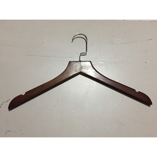 10 móc treo áo gỗ nâu