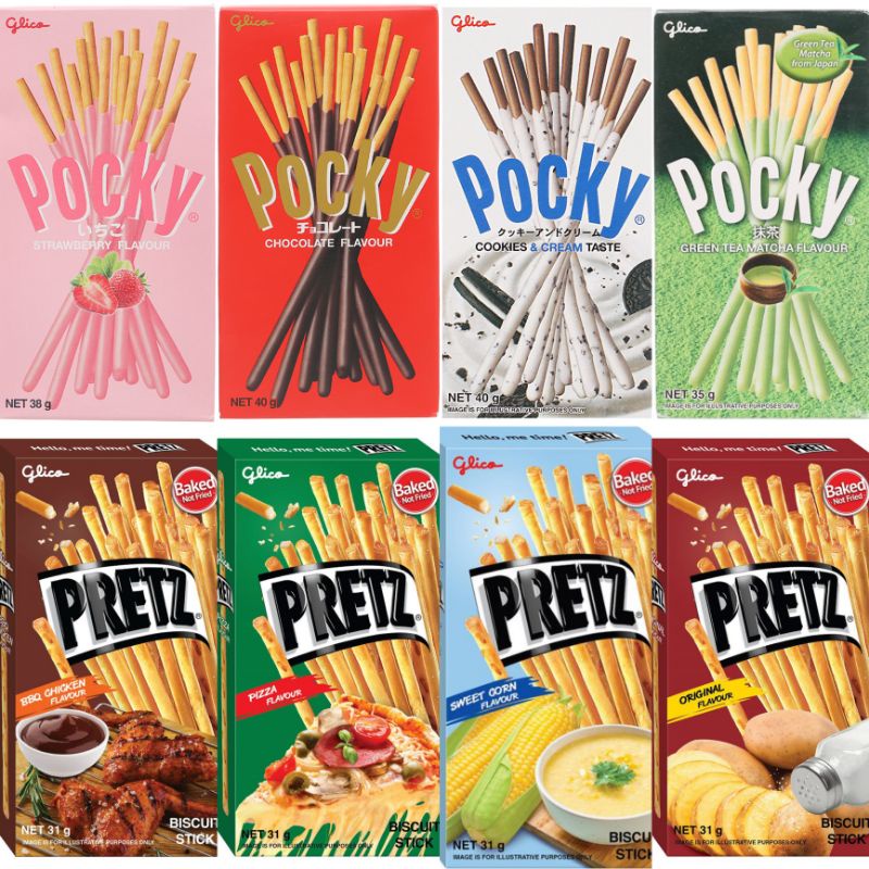 10 Hộp Bánh Que Pocky Glico Nhật Bản