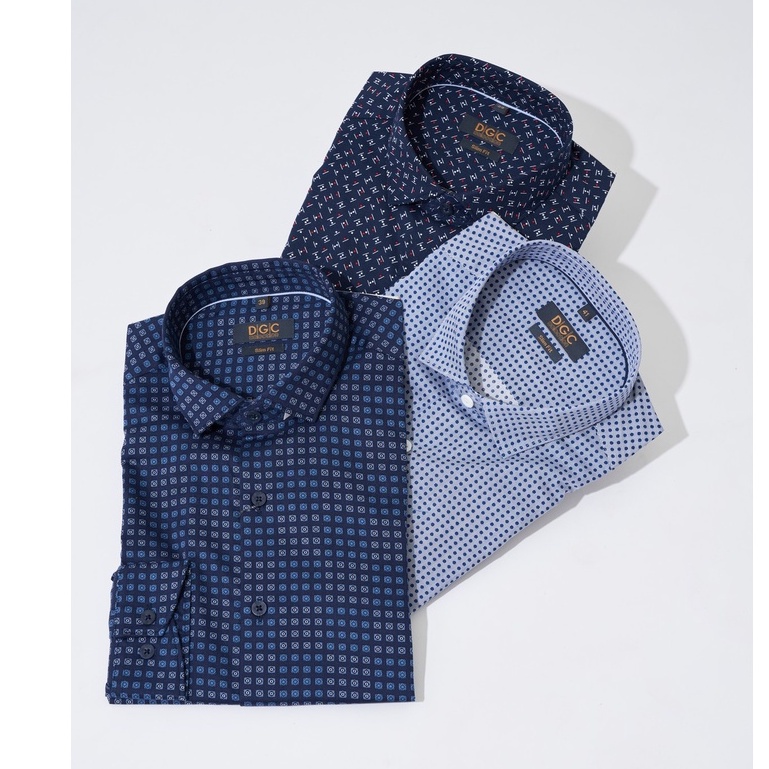 Áo sơ mi Nam dài tay DGCs chất liệu vải Cotton phong cách công sở hàn quốc trẻ trung cao cấp họa tiết SASDCB20M-S