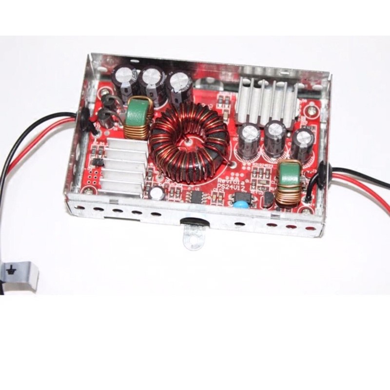 Cục đổi nguồn chống nhiễu lắp cho Tivi trên ô tô loại 24V-12V/3A