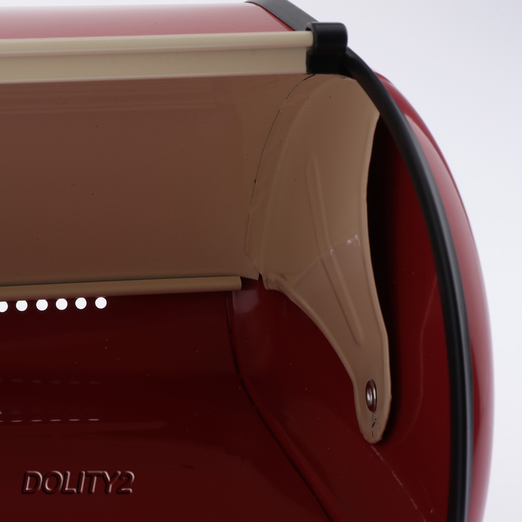 [Dolity2] Hộp Kim Loại Đựng Bánh Mì / Bánh Mì / Thức Ăn Nhà Bếp Màu Đỏ