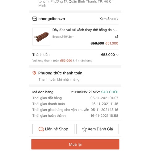 Túi Da Bò Màu Nâu Bò Bản Khâu Tay Size 25