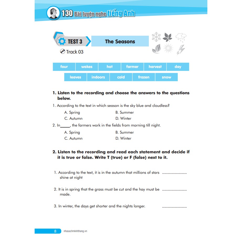 Sách - 130 bài luyện nghe tiếng Anh ( Kèm CD)