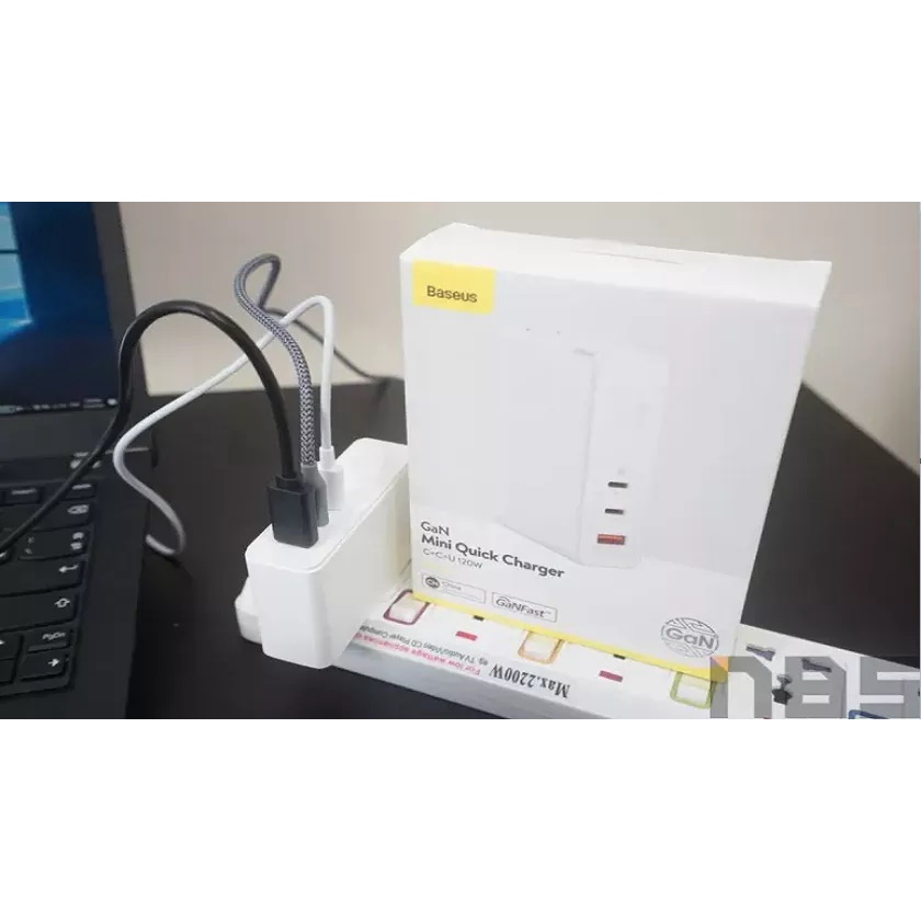 Bộ Sạc Siêu Nhanh Baseus GaN2 Pro 120W dùng cho Macbook / Samsung / iPhone / Tablet / Laptop  - Hàng Chính Hãng