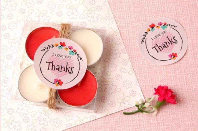 [SỈ 2.4K] Set 6 miếng dán Sticker THANK YOU đen hồng | WebRaoVat - webraovat.net.vn