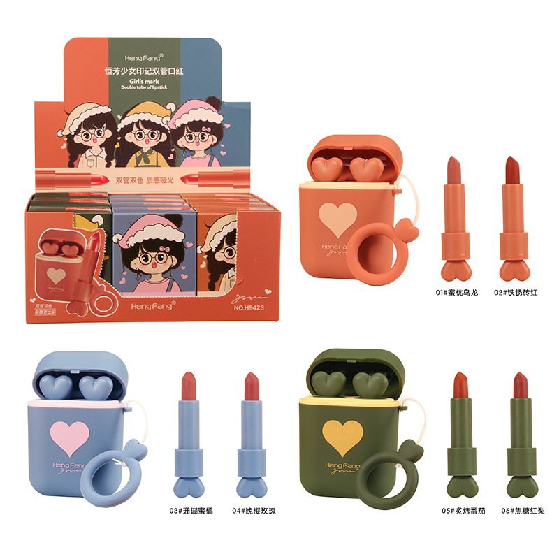 son airpod hengfang tai nghe màu đẹp son lì có thể giữ trên môi 6h đến 8h loạt tốt SK366 | BigBuy360 - bigbuy360.vn