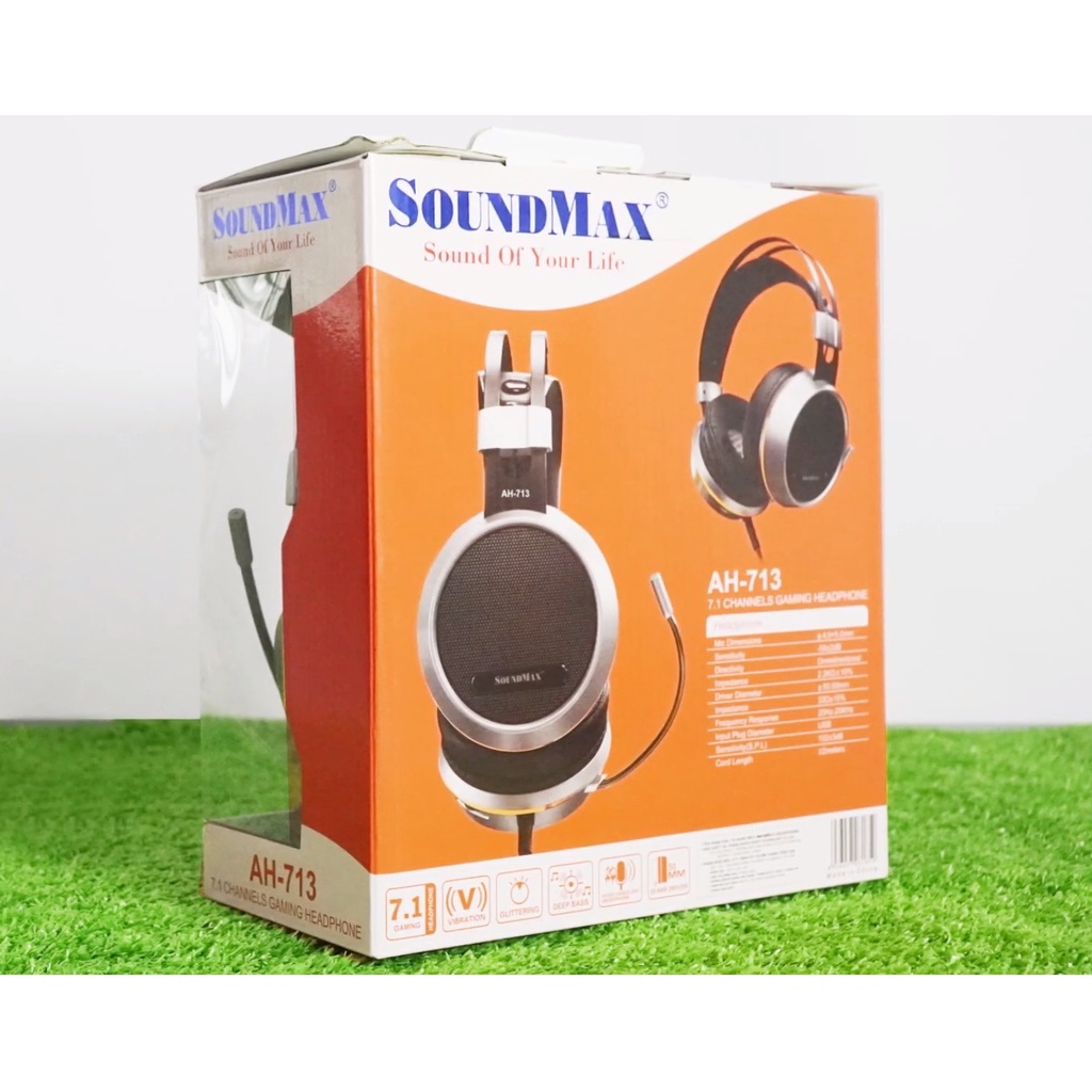 Tai nghe gaming 7.1 chụp tai 1 chân cắm USB SOUNDMAX AH-713