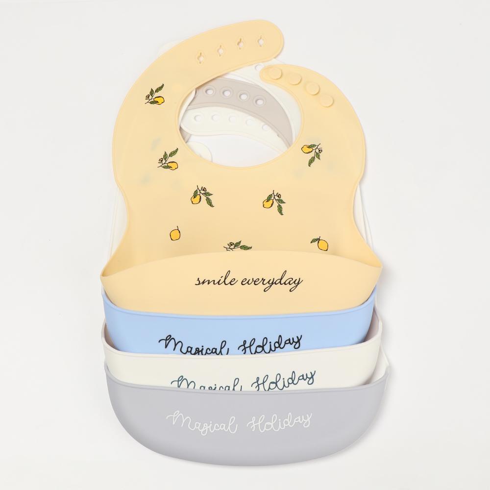 Yếm Ăn Bằng Silicon Mềm Chống Nước An Toàn Cho Bé