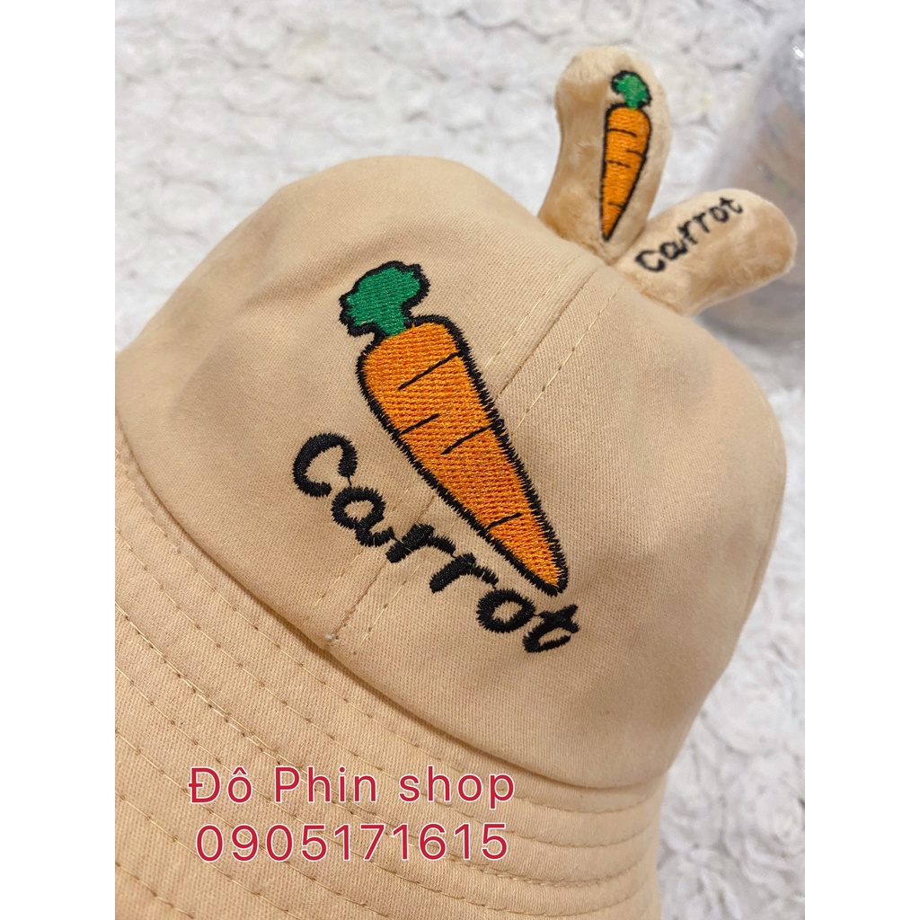 [Bé 3-7 tuổi] Mũ chống giọt dịch bắn cho bé - mũ có màn chắn trẻ em - mẫu cà rốt xinh xắn dễ thương phong cách Hàn quốc