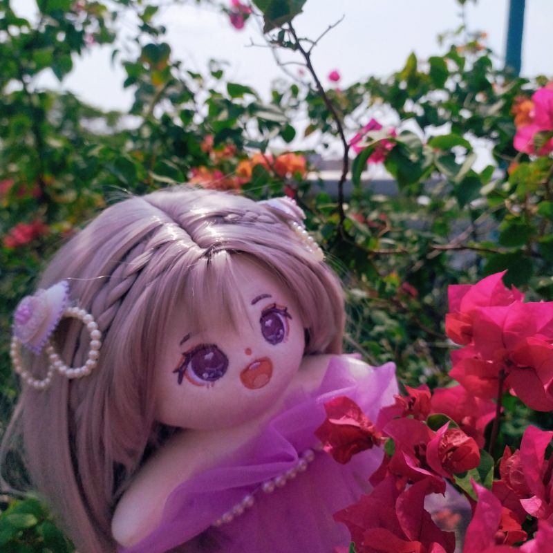 Váy Áo Kèm Kẹp Tóc Violet Song Cho Doll 20cm