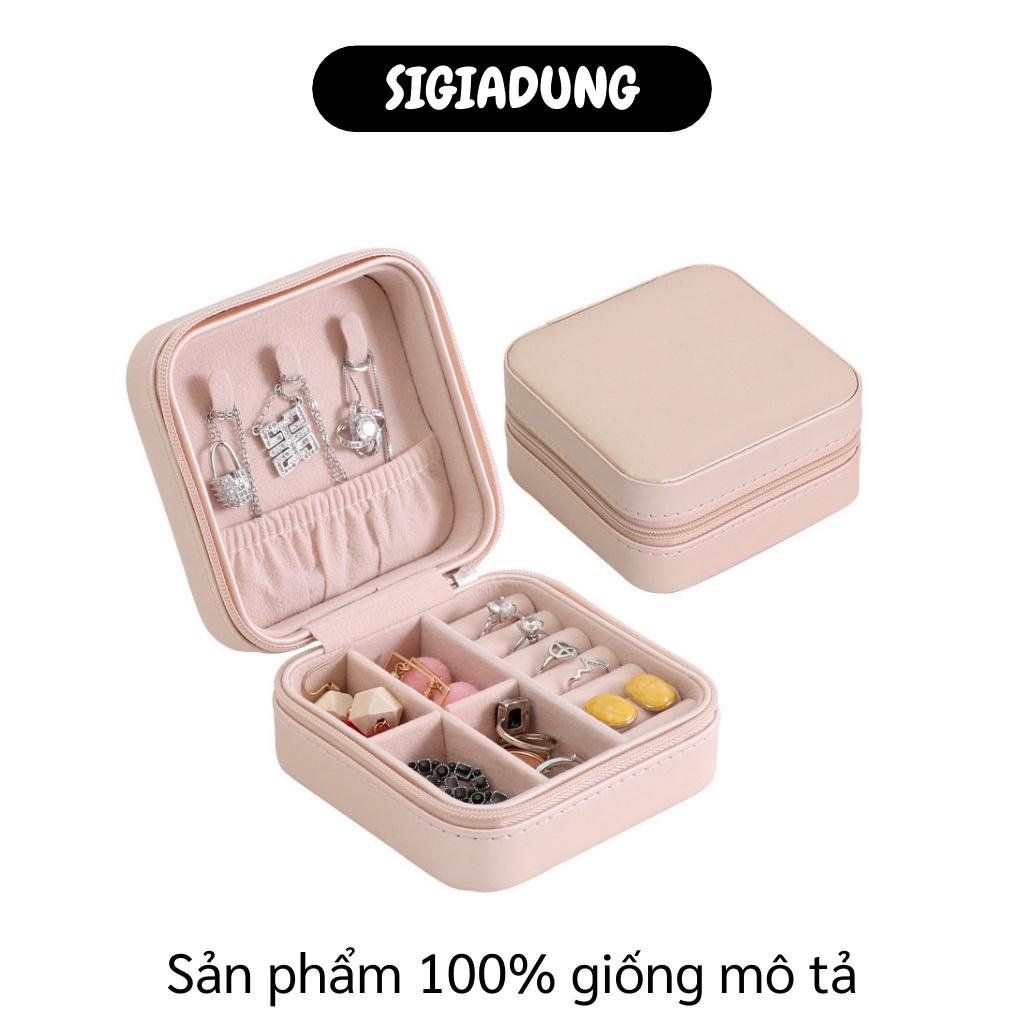 [SGD] Hộp Đựng ttrang Sức - Hộp Bảo Quản Dây Chuyền, Khuyên Tai, Nhẫn Bằng Da Pu 8861