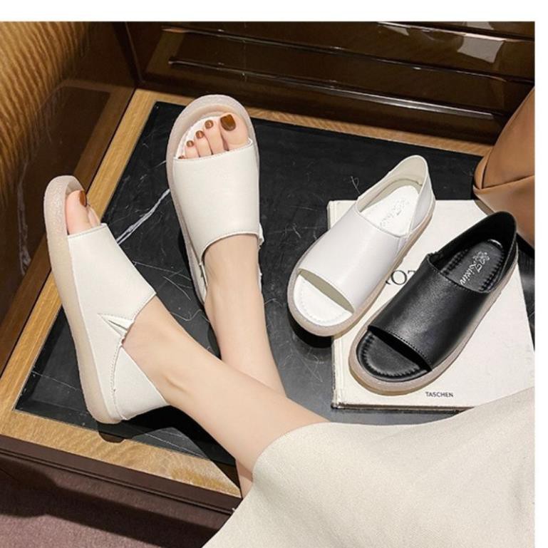 Giày Nữ / Dép Sandal Da Hở Mũi Đế Dẻo Mery Shoes Phong Cách Hàn Quốc - MPS251