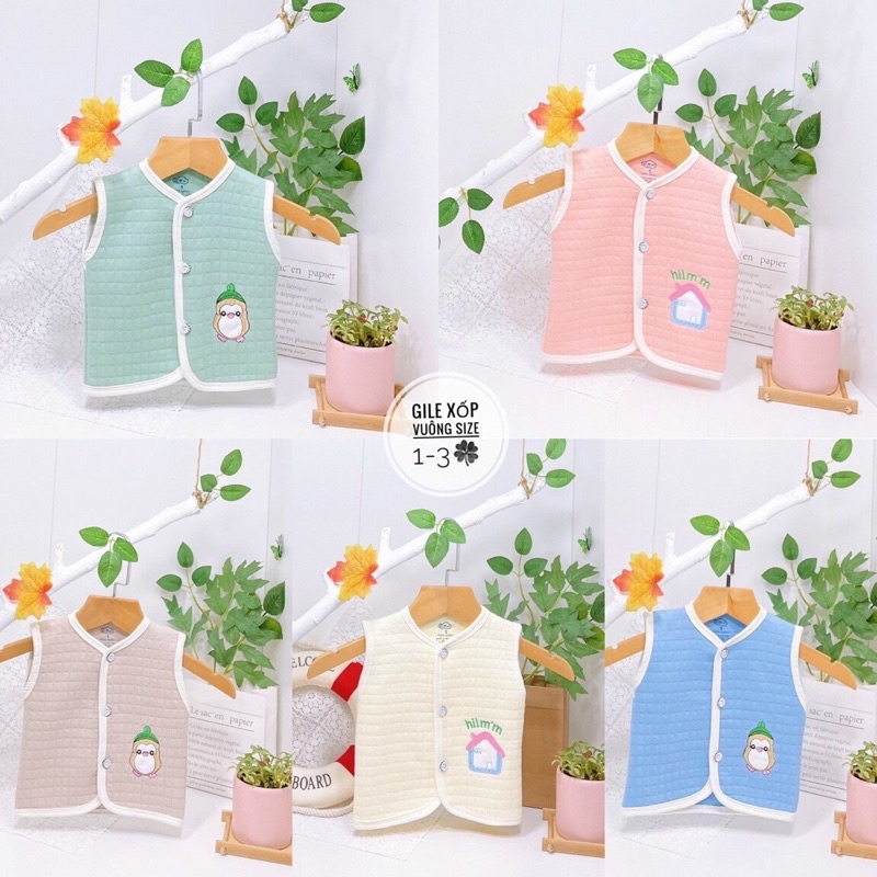 áo gi-lê xốp Việt Nam 3 size và 5 màu đẹp . .