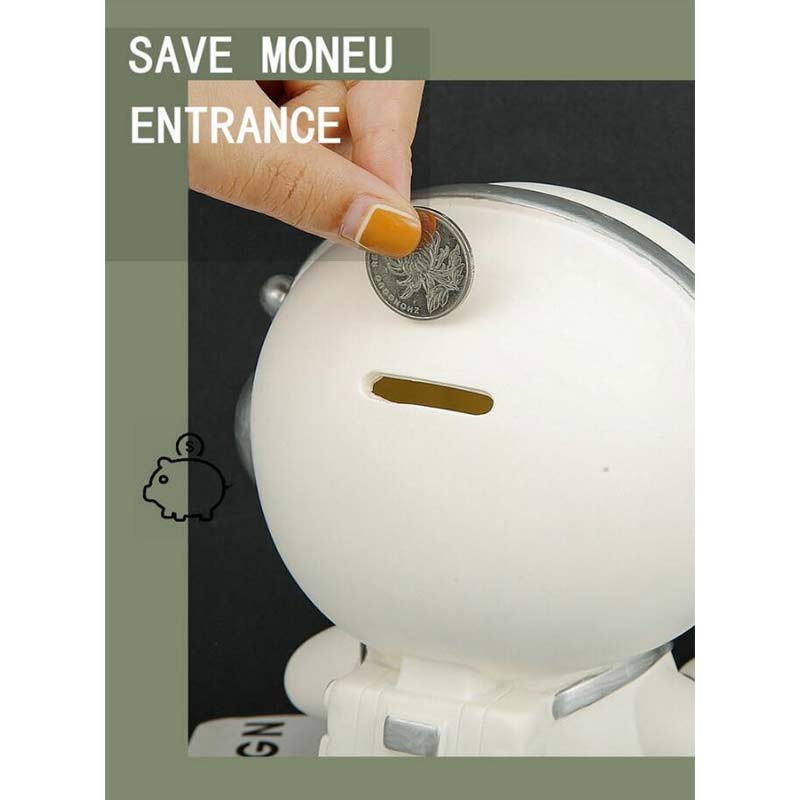 Ống heo tiết kiệm hình phi hành gia có đèn phát sáng