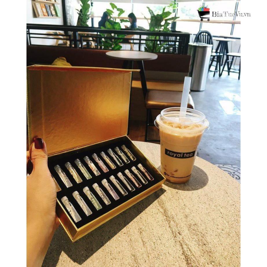 Set nước hoa test 20 ống mini hộp vàng sang trọng Rẻ Boutique | Thế Giới Skin Care