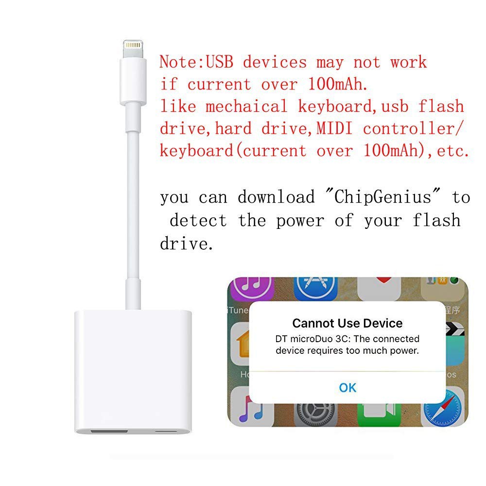 Cáp Chuyển Đổi Lightning to USB 3 Camera Reader Dành Cho Iphone, Ipad