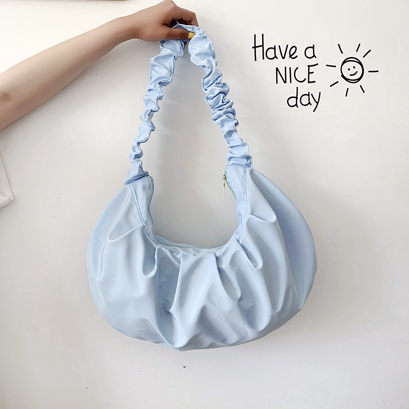 Túi xách thiết kế xếp ly chất liệu mềm mại phong cách Hàn Quốc thời trang xinh xắn cho nữ | BigBuy360 - bigbuy360.vn