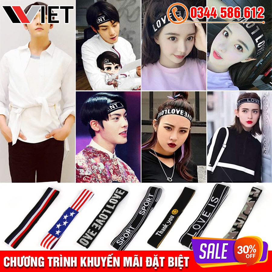 Băng Đô Đội Đầu Chặn Mồ Hôi Thể Thao Nam Và Nữ