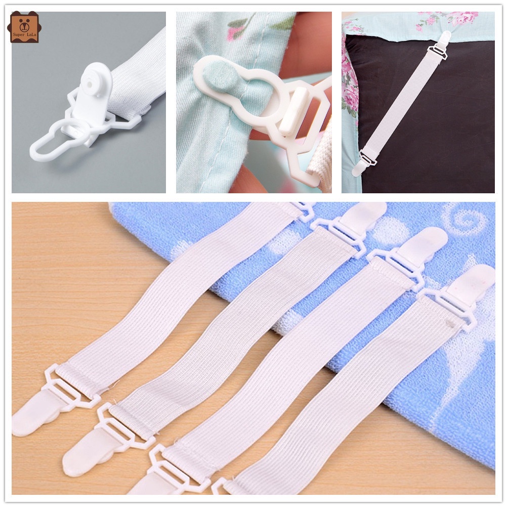 Set 4 Dây Đai Cố Định Ga Giường Co Giãn Chống Trượt Sáng Tạo Mới
