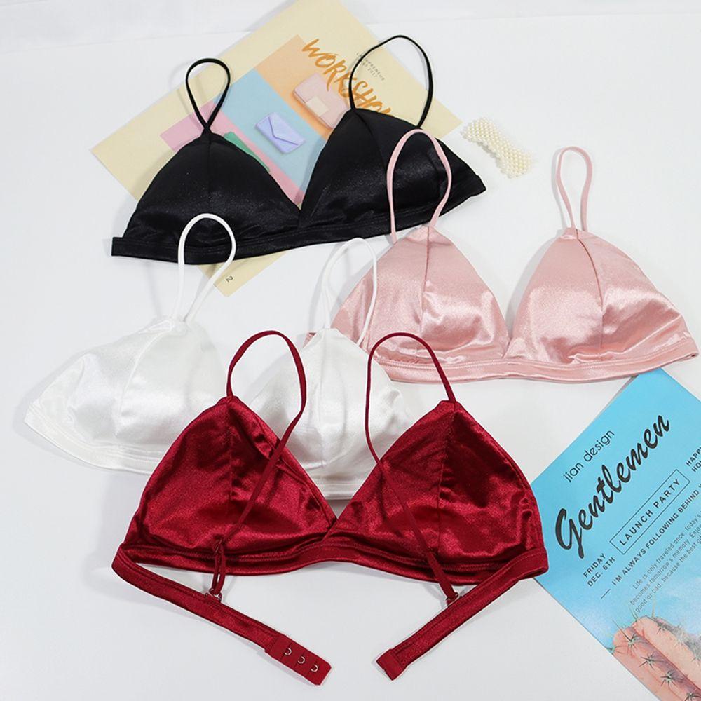 Mocho Áo Ngực Tam Giác Cúp Ngực Tam Giác Chữ V Khoét Sâu Không Gọng Thép Thoáng Khí Cho Nữ