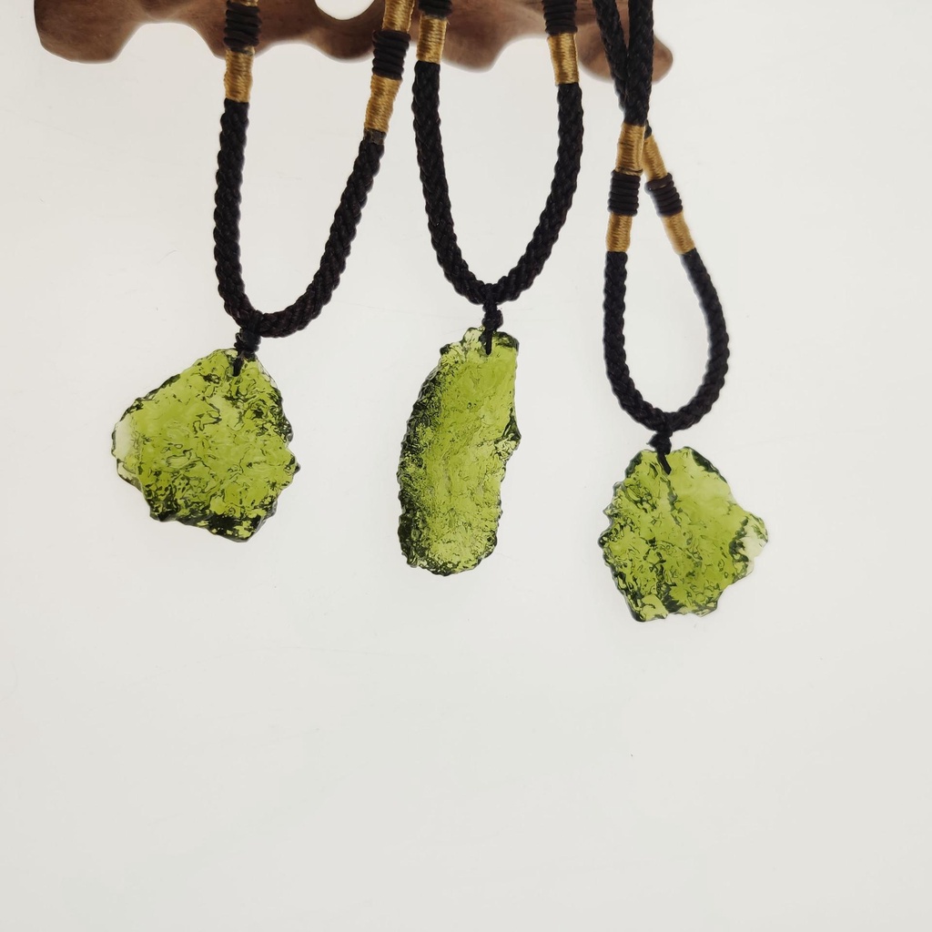 Jy1 moldavite đá pha lê phụ kiện thời trang quà tặng cho phụ nữ đàn ông tự làm đồ trang sức nghệ thuật đá không thường xuyên