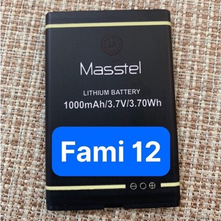 pin masstel Fami 12 Fami 5 pin mới 1000mAh